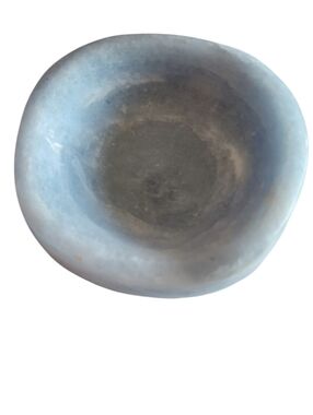 Large Polished Blue Calcite Bowl